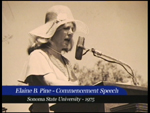 Elaine B. Pine (now Holtz) graduation speech, Sonoma State University, June 1975